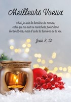 Carte postale bonne année branche de houx