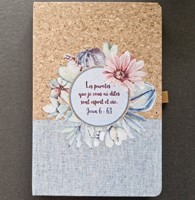 Carnet A5 liège et toile, Jean 6.63