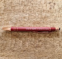 Stylo rouge gravé laser