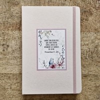 Carnet A5 rose clair Proverbes 4.23