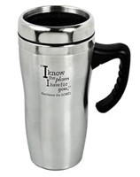 Mug  de voyage en acier inoxydable I Know The Plans - Jeremiah 29:11