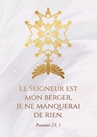 Carte postale avec verset croix huguenote