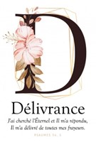 Carte postale avec verset Lettre D - Délivrance
