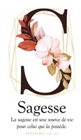Carte postale avec verset Lettre S - Sagesse