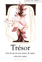 Carte postale avec verset Lettre T - Trésor