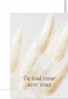 Carte double condoléances herbes de la pampa