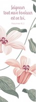 Marque-pages dessin d'orchidées sur fond blanc