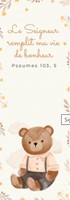 Marque-pages dessin d'ours en peluche