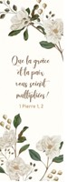 Marque-pages branches avec fleurs blanches