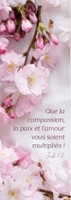 Marque-pages branches de fleurs roses