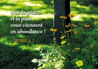 Mini carte fleurs jaunes au pied d'un arbre
