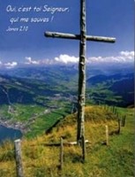 Mini carte croix sur montagne