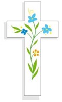 Croix amour fleurs