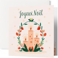 Carte double noël bougies de l'Avent
