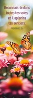 Marque-pages papillon et fleurs roses