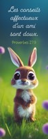 Marque-pages petit lapin debout dans l'herbe
