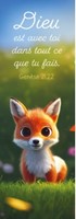 Marque-pages petit renard debout dans l'herbe