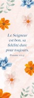 Marque-pages fleurs en aquarelle bleues, oranges et roses
