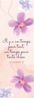 Marque-pages fleurs en aquarelle violettes et bleues