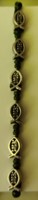 Bracelet 10 ichthus sur cordelette vert foncé
