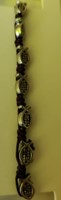 Bracelet 10 ichthus sur cordelette marron