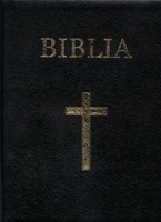Bible en roumain en cuire noir