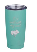 Mug  de voyage en acier inoxydable Well With My Soul -  avec paille réutilisable