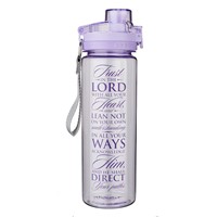 Gourde Trust in the Lord Purple sans BPA  Proverbes 3:5-6