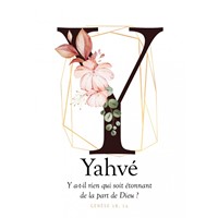 Carte postale avec verset Lettre Y