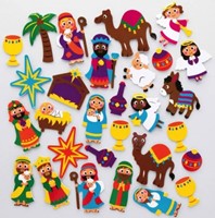 Pack de 200 autocollants en mousse Nativité