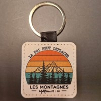 Porte-cles blanc montagne