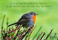 Carte postale avec verset