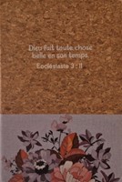 Carnet A5 liège et toile bleu clair