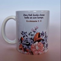 Mug brillant fleurs