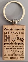 Porte-clés bois rectangulaire