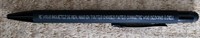 Stylo métal noir encre bleue
