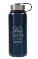 Gourde inox I know the plans - blue - Jer 29.11