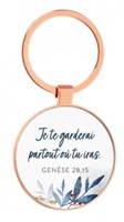 Porte-clé métal rose doré
