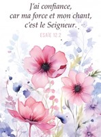 Mini carte aquarelle de fleurs roses et lilas