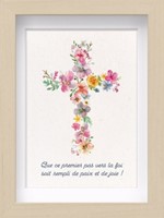 Mon cadre inspiration Croix en fleurs