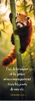 Marque-pages panda roux sur un bambou