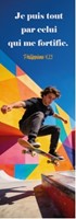 Marque-pages skater dans un skatepark coloré