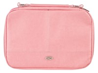 Pochette organiseur large simili-cuir rose