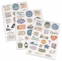 Lot de 3 planches d'autocollants - motifs ados