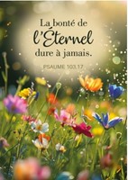 Mini carte fleurs dans un champ