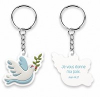 Porte-clé  PVC Colombe