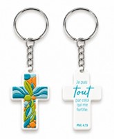 Porte-clé PVC Croix