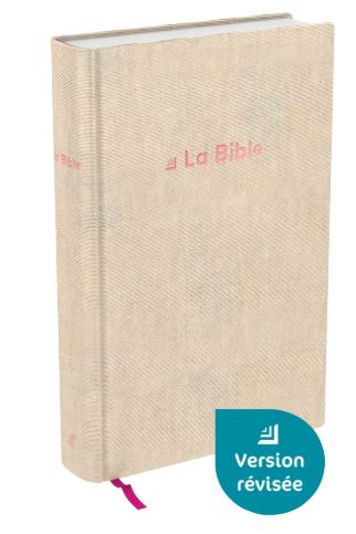 Bible Darby révisée format standard, rigide lin beige
