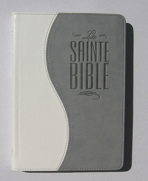 Bible similicuir duo blanc et gris