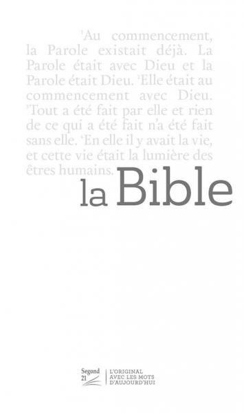 Bible Segond 21 slim reliée blanche